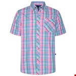 Kam S/S Summer Check Shirt - pink check